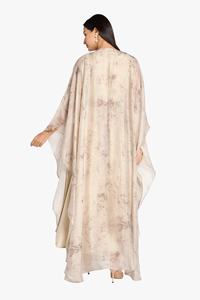 Abaya Musulmana LEDUO Personalizada, Elegante y Lujosa, con Cuentas Bordadas en Forma de Árbol, de Chifón, para Mujer, Manga Larga, para Diwali - Product Image 3