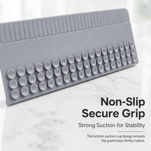 Sink Splash Guard for Kitchen Bathroom Countertop L Shape <b>Silicone</b> Drain Tray Non Slip Splash Pad with Drainage Ribs - Product Image 4