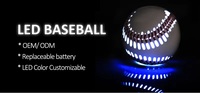 Balle de baseball LED, nouveaux produits haut de gamme, balle de baseball lumineuse et cool pour l'entraînement, balle de baseball qui brille dans le noir