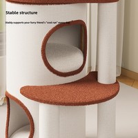 Arranhador e Estrutura de Escalada para Gatos em Madeira Durável com Compartimento Aberto Integrado e Cama - Estilo Moderno e Atraente para Uso Interno e Externo