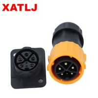 XATLJ M25 6 broches en laiton Contact IP67 connecteur de batterie étanche prise de chargeur de vélo EV pour batterie au Lithium E-Bike