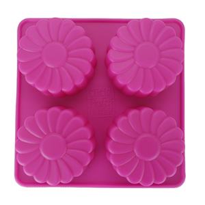 Usine vente Silicone gâteau <span class=keywords><strong>moule</strong></span> <span class=keywords><strong>moule</strong></span> beignet grand rond cuisson fleur moules Silicone 4 pouces pour gâteau - Product Image 3