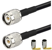 Conector macho TNC, conector RP hembra Coaxial, para rg6, rg58, lmr200, lmr400, RF, Cable Pigtail