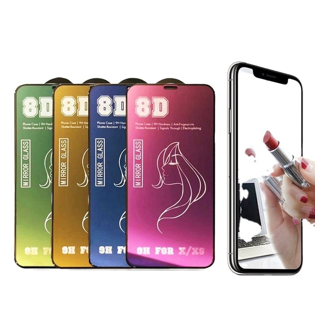 Makeup Mirror Mobile Tempered Screen Protectors for iphone 14 13 12 11 Pro XS Max X XR 7 8 Plus Glass Protector Phone Girly