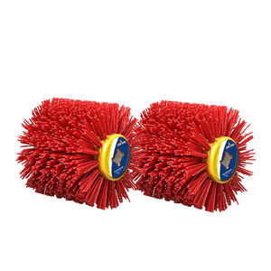 <span class=keywords><strong>Brosse</strong></span> de nettoyage industrielle rouge <span class=keywords><strong>à</strong></span> grains 80 pour roues et tambours, outil de polissage et de décapage de la rouille pour la finition des métaux - Product Image 3