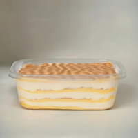 Vente en gros Boîtes à dessert jetables en plastique PET transparent pour gâteau Blister en plastique PET Contenants de boulangerie pour gâteau pâtisserie