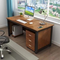 Escritorio de Computadora de Madera Sólida Premium con Altura Ajustable para Oficina en Casa y Espacios Comerciales con Diseño Moderno