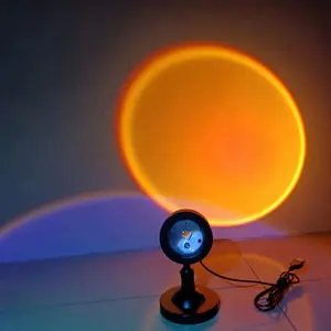 आरजीबी सूर्यास्त प्रक्षेपण रोमांटिक यूएसबी मंजिल प्रकाश बेडरूम सजावट के साथ लाल सूर्यास्त प्रकाश का नेतृत्व किया