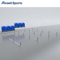 Chaises de stade modulaires empilables Avant Sports |   Pliable, installation rapide et gain de place |   Sièges temporaires en HDPE pour événements sportifs