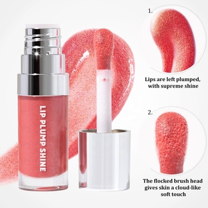 Gloss à lèvres liquide vegan avec logo personnalisé, effet repulpant, brillant, hydratant et régénérant - Product Image 3