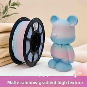 เส้นพลาสติกสำหรับเครื่องพิมพ์สามมิติแบบ PLA ผลิตโดย OEM  แบบด้านไล่เฉดสีรุ้ง ขนาด 1.75 มม. น้ำหนัก 1 กก. ผลิตในประเทศจีน - Product Image 4
