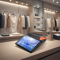 Terminal POS Android 14.0 HD de 11 Pulgadas y 8 Núcleos, GMS 4G, 4GB 64GB, Impresora de Recibos de 80mm, NFC, Escáner 2D, Bluetooth 5.2, Pantalla de 2.4"