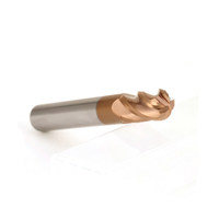 Fraise à queue sphérique en carbure de tungstène 1-20 mm à 4 cannelures, revêtement TiSiN HRC55 pour acier, cuivre, or, pour machine CNC