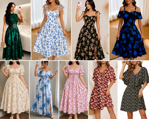 Thin Strap Slim Elegant Summer Dresses for Adults, Random Mix <b>Mixed</b> Sizes Pack, In Stock Fast <b>Mixed</b> Delivery - Product Image 1