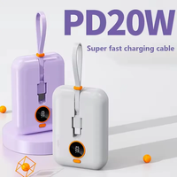Bank daya pengisian daya cepat pintar Led dengan lampu Led paket daya ponsel untuk telepon pintar Bank daya Ultra tipis