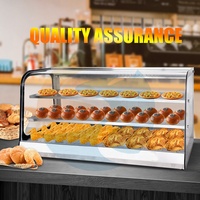 Comptoir Commercial Europe, couleur grise, verre Transparent, Table, chauffage électrique, réchauffement des aliments, vitrine