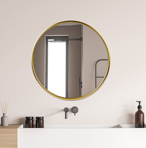 Home Decorative Modern Round <strong>Gold</strong> Large Plastic Frame <strong>Circle</strong> Mounted <strong>Mirrors</strong> Hanging Wall <strong>Mirror</strong> - Product Image 2