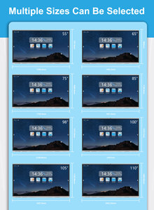 Pizarra interactiva HDFocus Clever Touch de 65 a 86 pulgadas, todo en una pantalla antideslumbrante sin proyector - Product Image 2