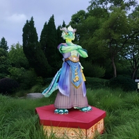 Zigong Fener Fabrikası Özel Wuxia Tarzı Zodyak Geleneksel İpek Fenerler Parklar, Manzaralı Yerler ve Festivaller için Su Geçirmez LED Dekor