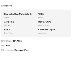 Eau déionisée de qualité cosmétique, liquide stérile hautement purifié pour la fabrication de lotions, crèmes et produits de soin de la peau - Product Image 6
