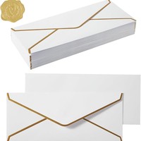 Enveloppes modernes personnalisées avec impression de logo autocollant, modèle DL N°5, pour invitations d'anniversaire, certificats, emballages cadeaux