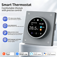 Thermostat intelligent WiFi à bouton rotatif pour chauffage au sol, chaudière à eau et à gaz, régulateur de température programmable pour la maison, compatible Tuya, Alexa, Google Home