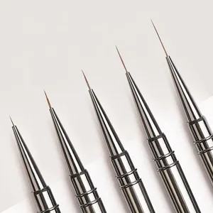 Nails Art <b>Liner</b> Brushes Striping Drawing Elongated Lines Painting 6/9/12/15/18mm Nail Professional Manicure <b>Tool</b> ZJS02 - Product Image 1
