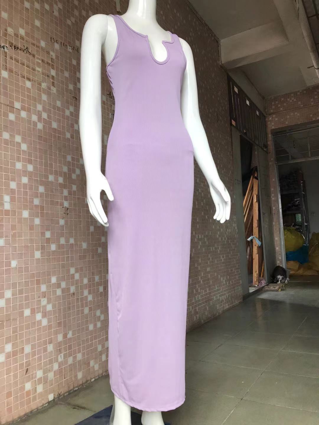 Purple long dress