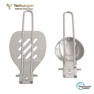 Juego de espátula y cuchara plegables de acero inoxidable, utensilios de cocina duraderos para exteriores de diseño minimalista - Product Image 5