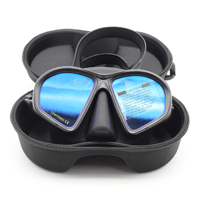Black and blue with box