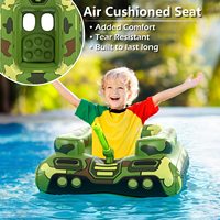 Bateau gonflable camouflage en forme de char d'assaut avec pistolet à eau pour enfants, jouets de bataille aquatique estivaux amusants