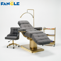 Lit de beauté à 3 moteurs, lit de massage électrique, lit de luxe incurvé pour extensions de cils, lits d'extension de cils, lit facial de salon - Vente chaude