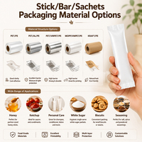 Sachets en aluminium thermoscellables imprimés sur mesure, pochettes d'emballage plastique vides pour sauce chili, ketchup tomate, sachets de condiments