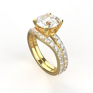 แหวนเงินแท้ 2 กะรัต ประดับเพชรเม็ดเดี่ยว สำหรับเด็กผู้หญิง &amp;   ผู้หญิง - Product Image 3