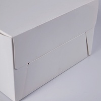 Boîtes à gâteaux Sunshine de 10 pouces en carton blanc gaufré avec fenêtre, en matériaux recyclés, avec couvercles pour gâteaux à étages, mariages et anniversaires