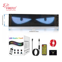 Pantalla LED Flexible programable de 13,7*4 pulgadas, desplazamiento de pantalla, mensajes publicitarios, pantalla LED de luz, señal de coche RGB, Panel LED suave