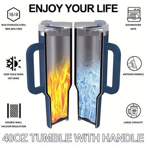 Camping <b>Tumbler</b> 40oz Stainless Steel Leak-Proof Shatterproof for Outdoor <b>Picnic</b> Hiking - Product Image 6