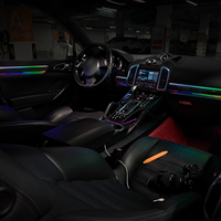 Éclairage d'ambiance RVB pleine couleur à configuration facile pour Porsche Cayenne, compatible avec le protocole d'origine du véhicule, éclairage intérieur automobile