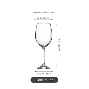 Stenen Eiland Custom Logo Keuken Glazen Lange Steel Helder Wijn Glas Kristal Wit Rode Wijn Glazen Voor Restaurant