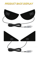 Nouveau Style 12V USB 11 Modes de couleur lumière LED fenêtres décoration rvb diable yeux phares écran d'affichage Zhouzi voiture accessoires