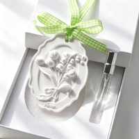 Diffuseur de parfum en céramique en forme de fleur, fait main, pour voiture et armoire, désodorisant d'ambiance à l'huile essentielle, vente en gros