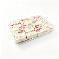 Emballages personnalisés jetables, recyclables, transparents, en plastique PET pour biscuits, chocolats, bonbons, pâtisseries, emballages alimentaires avec couvercles