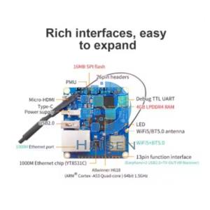 全新原装橙色<span class=keywords><strong>Pi</strong></span> Zero 3，带接口WiFi蓝牙迷你电脑单板电脑，带DDR4内存1/1.5/2/4g选项 - Product Image 4