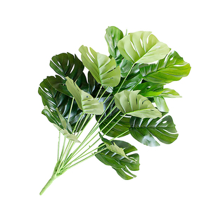 <span class=keywords><strong>Piante</strong></span> Artificiali Foglie di Palma Verde Monstera per Decorazione Casa, Giardino, <span class=keywords><strong>Soggiorno</strong></span>, Camera <span class=keywords><strong>da</strong></span> Letto, Balcone, Pianta Tropicale Finta in Plastica - Product Image 1