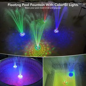 Cootway Factory CT518 Baignoire de piscine extérieure 3000mAH Fontaine d'eau LED étanche IP68 avec un spectacle de lumière hexagonale - Product Image 5