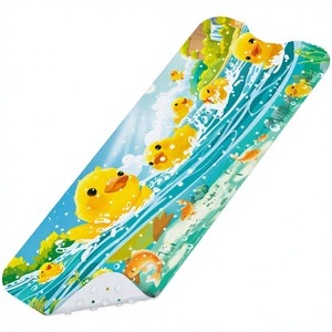 Tapis de bain en PVC jaune SHUCHING pour baignoire, antidérapant, 40x16 pouces - Product Image 4