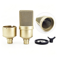 MAI AO TF103 Boîtier et accessoires d'assemblage en métal argenté pour microphone à condensateur DIY, pour usage en studio - Fabriqué au Guangdong