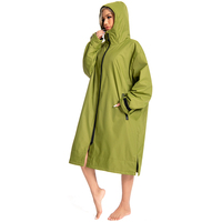 Robe de surf coupe-vent personnalisée grande taille pour hommes, femmes, garçons et filles, robe de change imperméable à capuche, parka de bain à manches longues