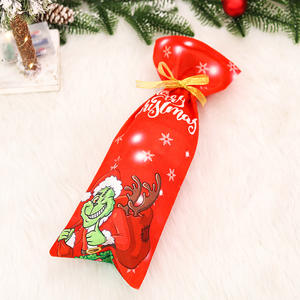 Venta caliente tapa de botella de vino decoraciones navideñas colección <span class=keywords><strong>Grinch</strong></span> para el hogar para fiesta de Navidad decoración de Año Nuevo - Product Image 4