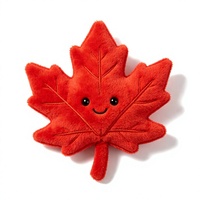 Peluche Mascotte Feuille d'Érable Douce au Toucher, Jouet en Peluche Moelleux et Confortable pour Enfants, Cadeau de Saint-Valentin, Logo Personnalisé, Vente en Gros